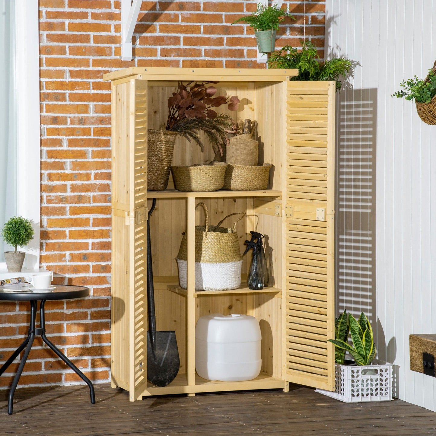 Gartenschrank Geräteschuppen 160cm Geräteschrank Schrank Gartenmöbel