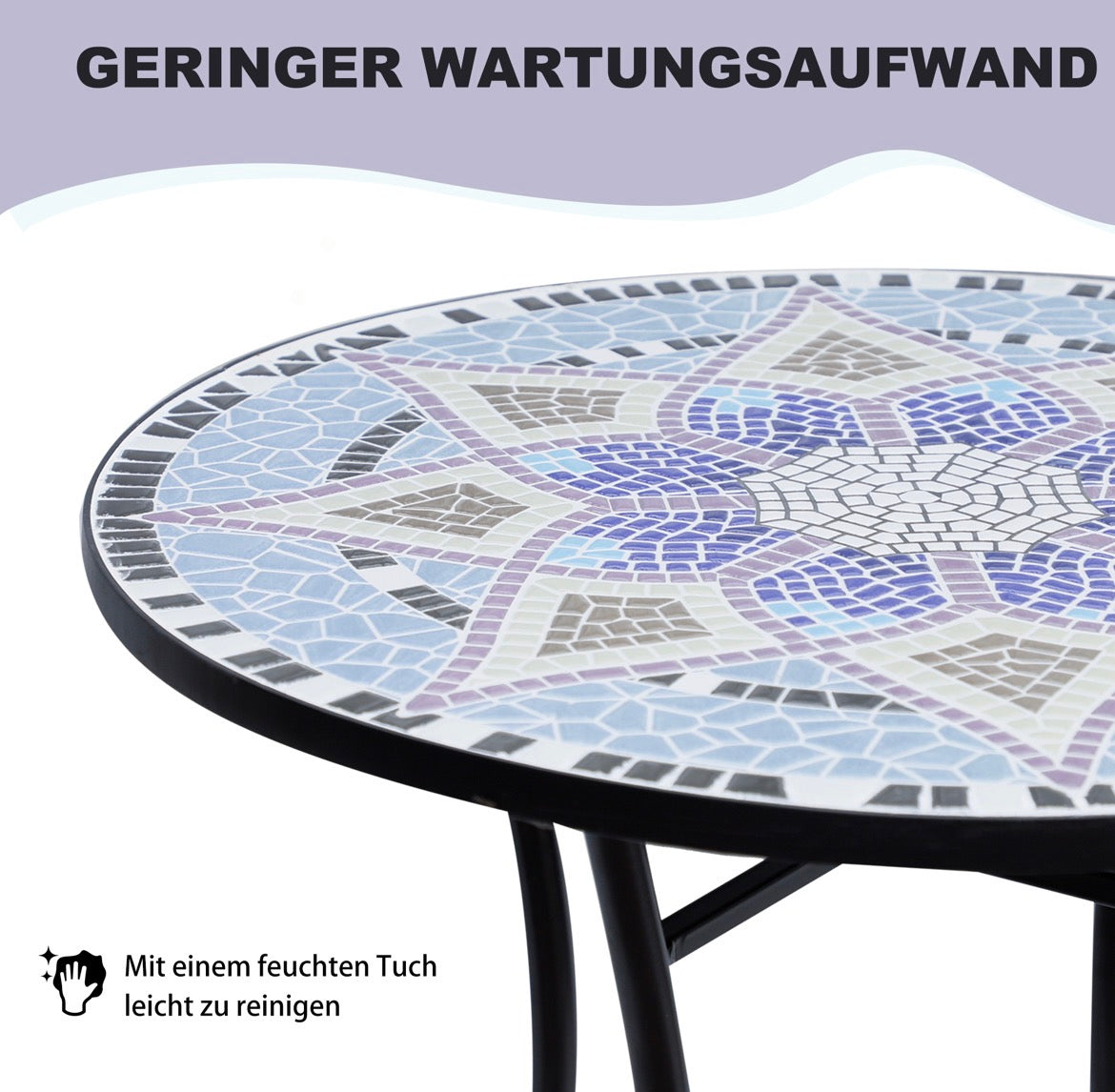Gartentisch Mosaiktisch Balkontisch Beistelltisch Seviertisch