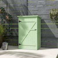 Gartenschrank Holz Abschließbar Geräteschuppen Pultdach 75x56x115cm