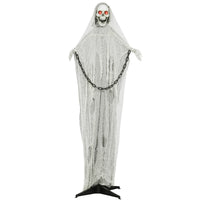 Halloween Deko Sensenmann 183cm Animiert Sprechend Leuchtende Augen Sound