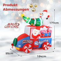 Aufblasbarer LED Weihnachtsmann Auto Schneemann Weihnachtsdeko