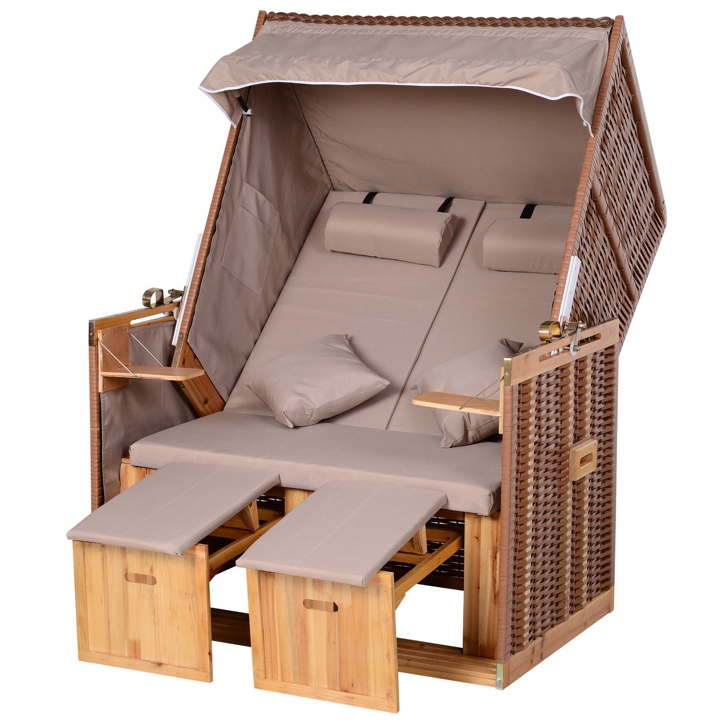 Strandkorb 2 Personen Neigbar Sonneninsel Gartenliege
