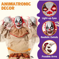 Halloween Animatronic Clown Deko Sitzend Dekoration