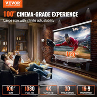 Projektionsleinwand 254cm Leinwand 16:9 Heimkino WM Fußball