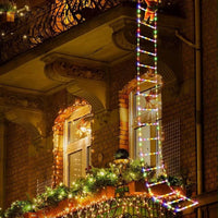 3m LED Weihnachtsleiter Lichterkette Weihnachtsmann Deko Timer