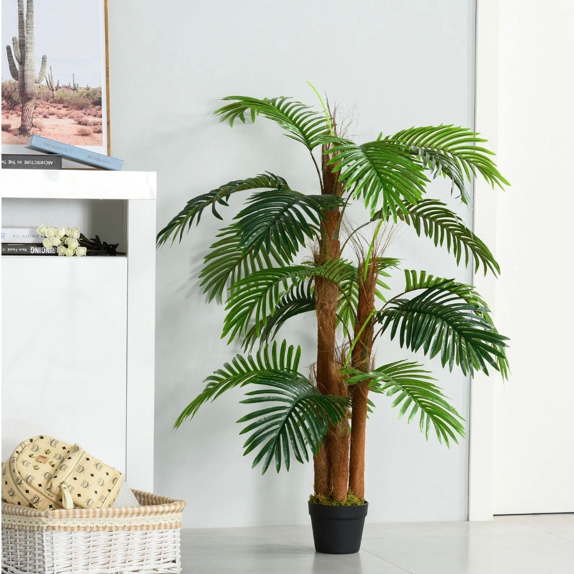Kunstpflanzen Topf 120cm Palme Kunstpflanze Kunstbaum Zimmerpflanze