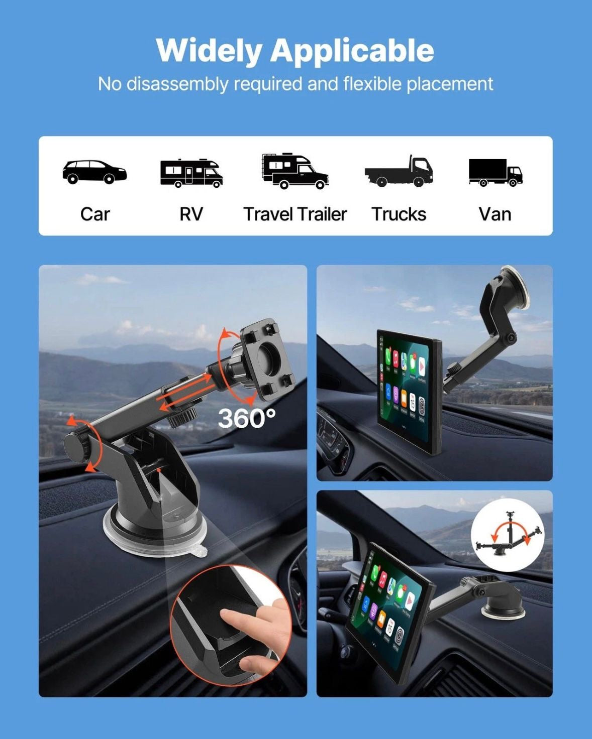 Autoradio CarPlay Touchscreen 228,6mm
Android Front-/Rückkamera