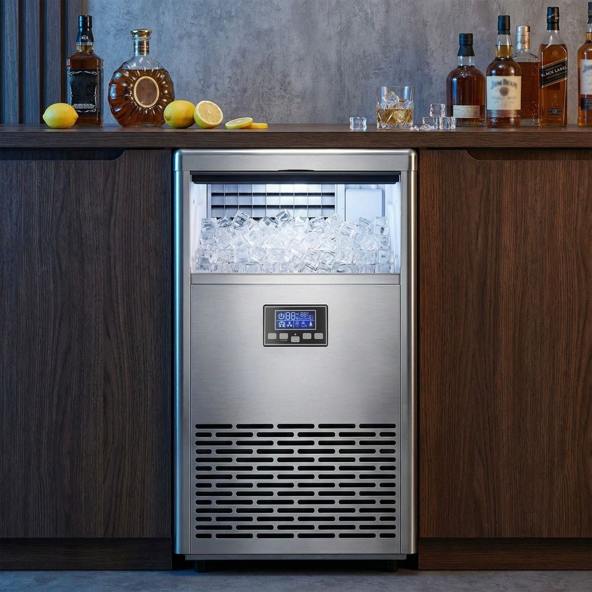 Kommerzielle Eiswürfelmaschine 45kg/24h Eismaschine 13kg Eis