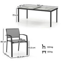 Sitzgruppe 7tlg Essgruppe 6 Personen Esstisch Gartenmöbel