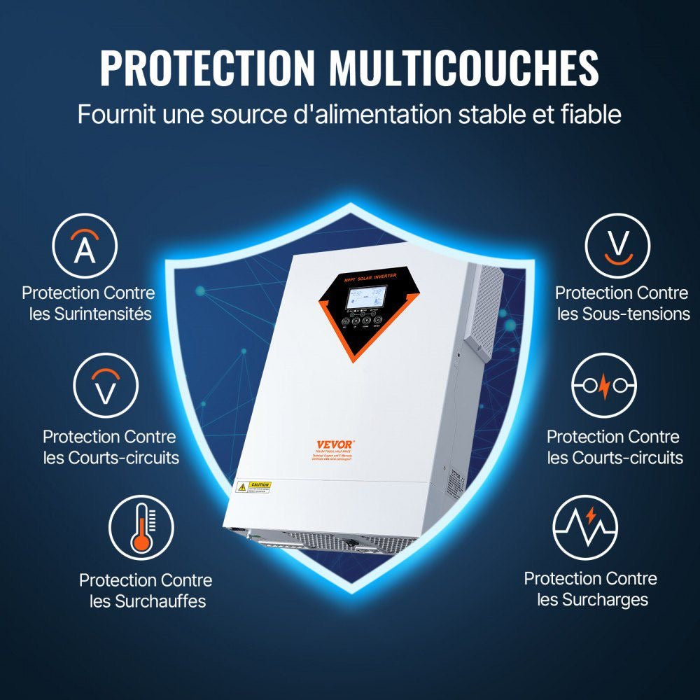Hybrid Solar Wechselrichter 5500W 48V MPPT Inverter 
 Sinuswelle