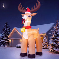 300cm Aufblasbares LED Rentier Riesige Weihnachtsdeko XXL Gartendeko