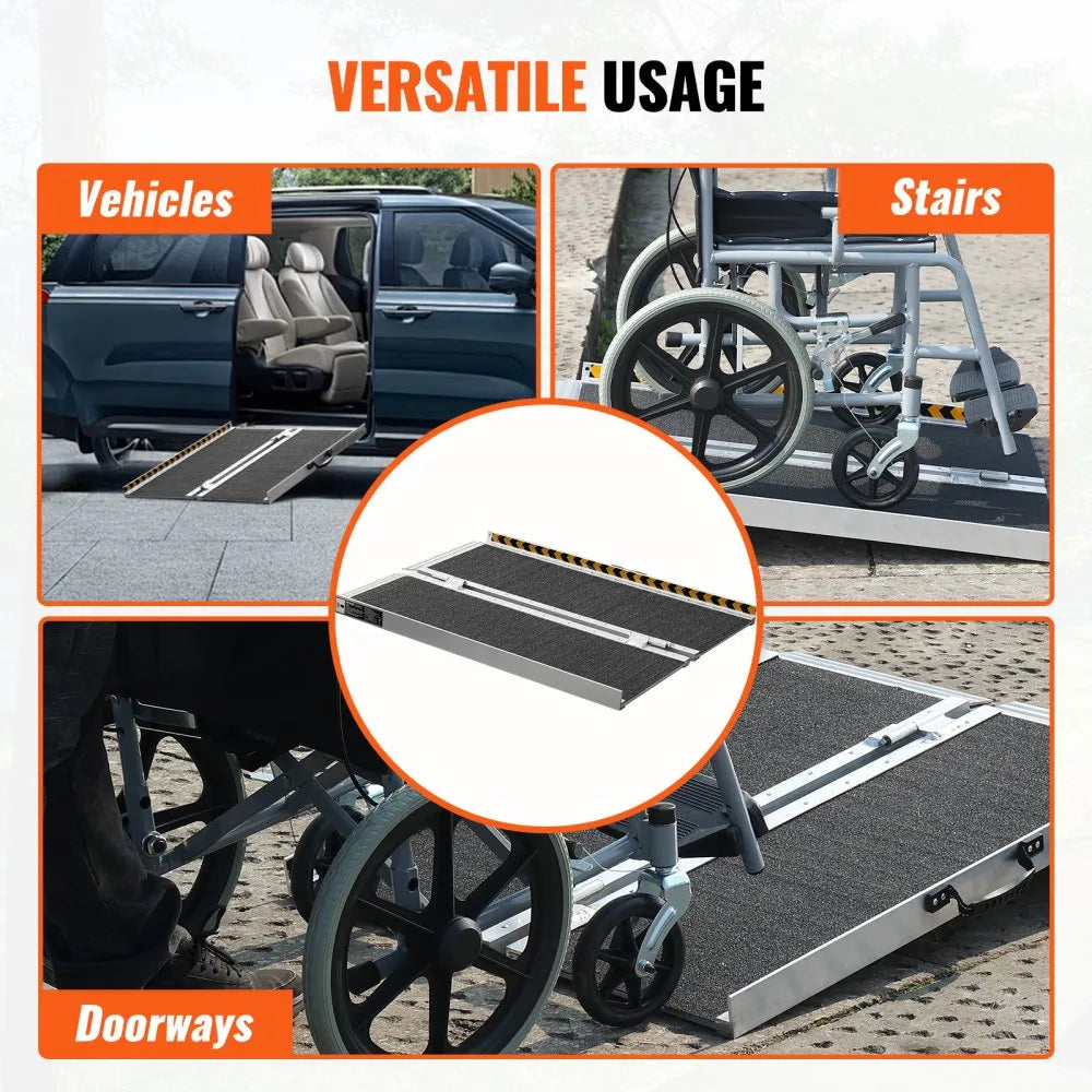 Rollstuhlrampe 61cm Klappbar Kfz Rollstuhl Rampe