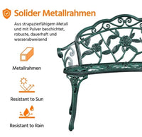 2-Sitzer Metallbank Gartenbank Sitzbank Terrassenmöbel Gartenmöbel