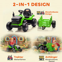 Elektrischer Kinder Traktor Anhänger 
Kinderfahrzeug Elektrotraktor