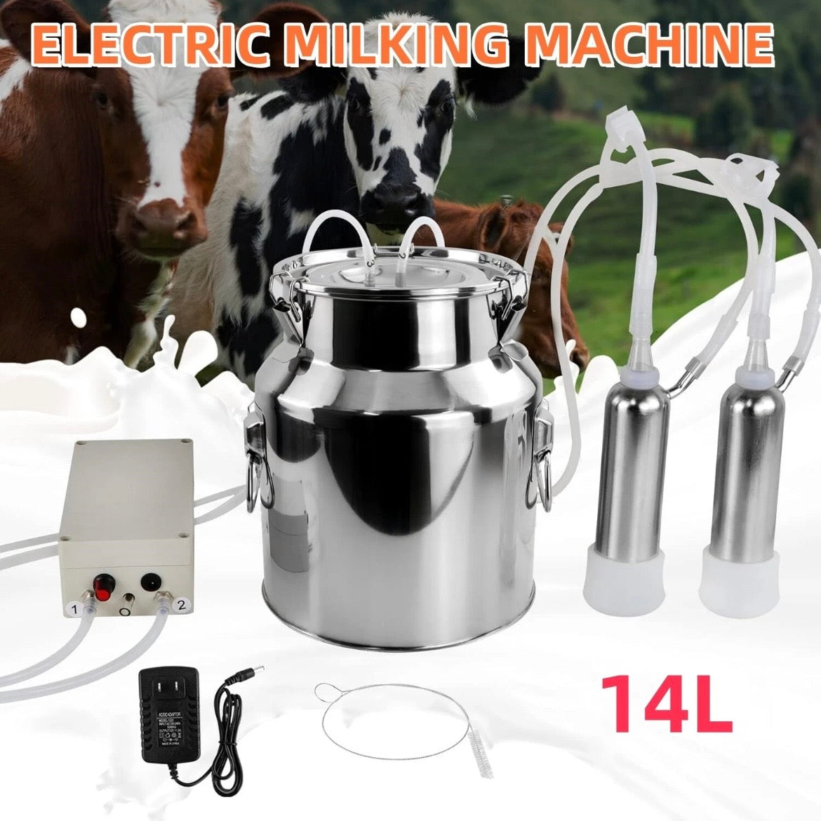 Elektrische Melkmaschine Melkausrüstung 14L Impulsmelker