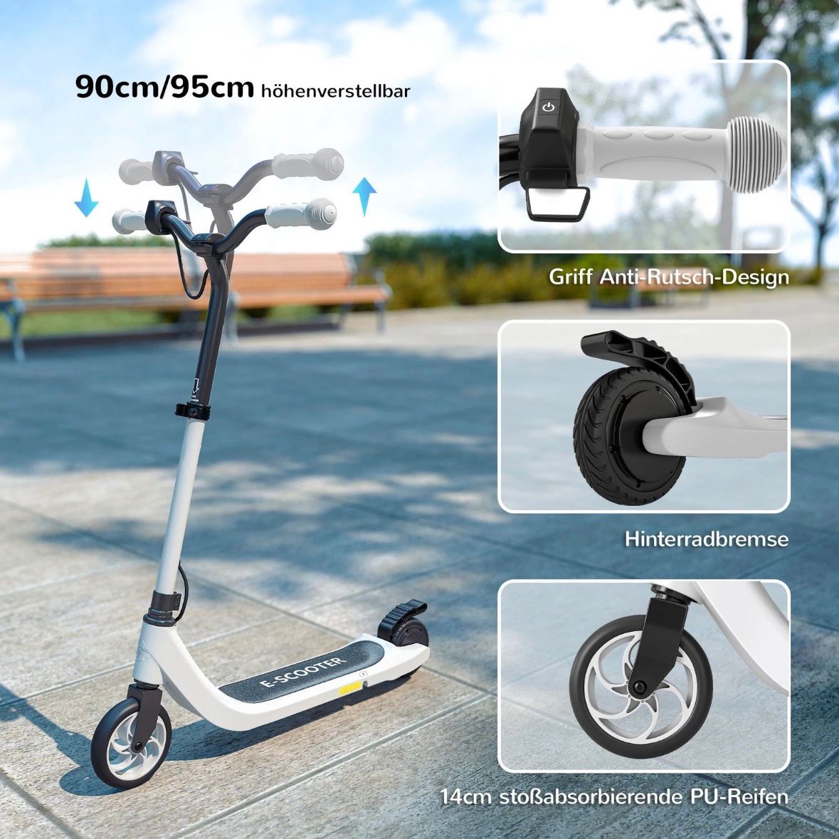 E-Scooter höhenverstellbarer Elektroroller bis 50kg