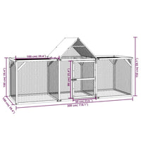 Hühnerkäfig Holz Kiefer Hühnerstall Gehege Outdoor Stall 300×100cm