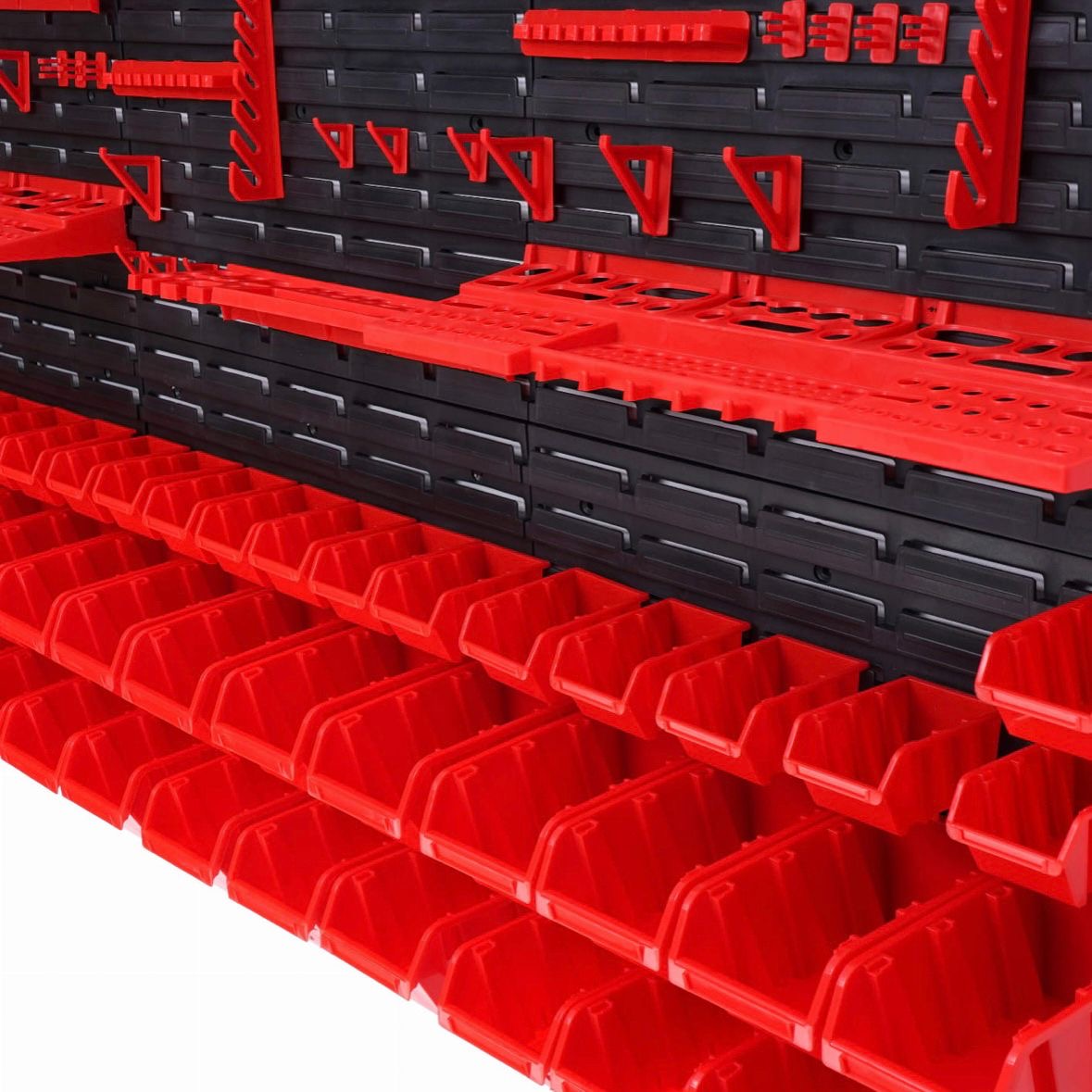 Werkzeugwand 170x78cm 50 Boxen Lochwand Werkzeug