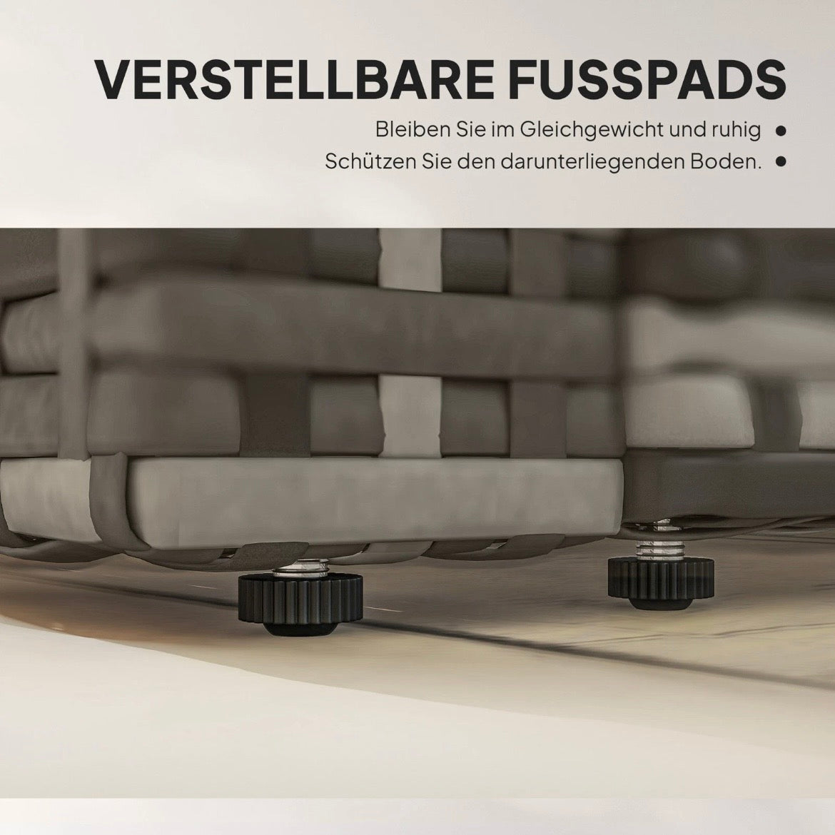 2-Sitzer Rattansofa Klappbar Seitentabletts Loungesofa Sitzgruppe