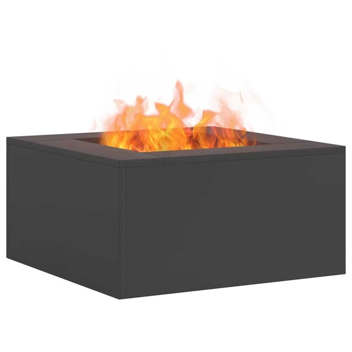 Feuerstelle Stahl Schwarz Garten Feuerkorb Outdoor Lagerfeuer