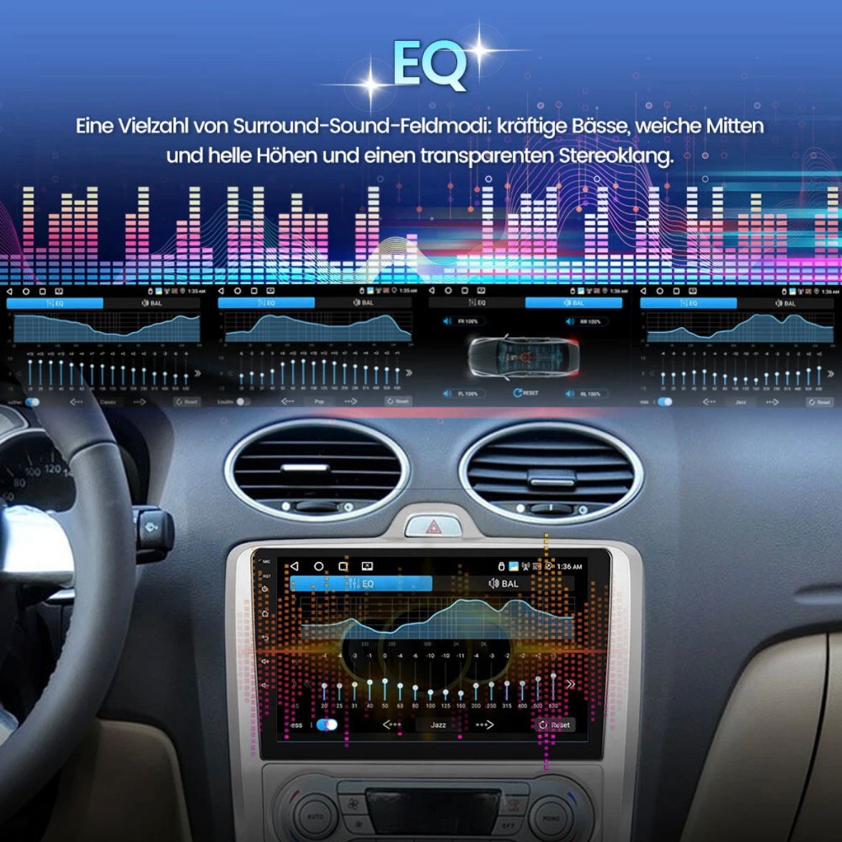 Autoradio für Ford Focus MK2 MK II 2004-2011 Android 15 Apple Carplay