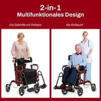 2in1 Seniorenrollator Seniorenrollstuhl Rollstuhl Senioren