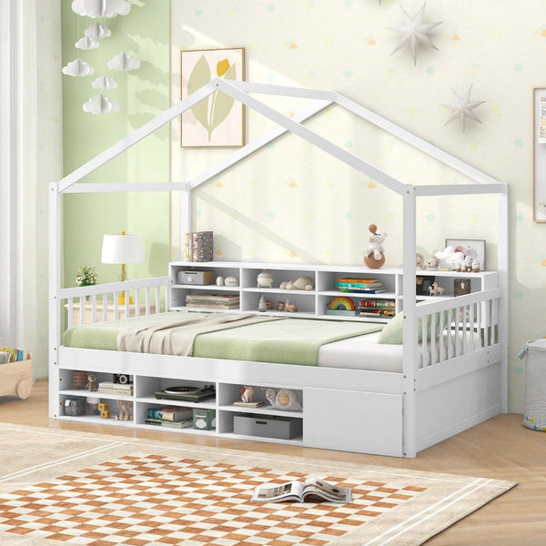 Hausbett Kinderbett 90x200cm Kinderzimmer Bett Doppelbett