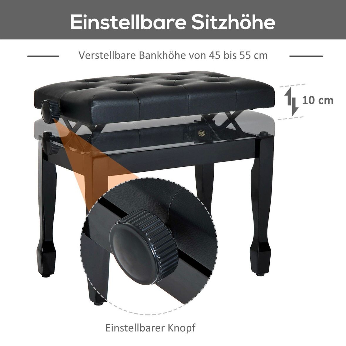 Klavierhocker Klavierbank Musikinstrumenten Hocker