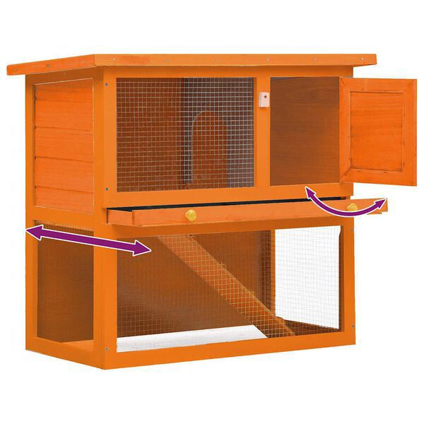 Kleintierstall Kaninchenstall 90x45x80cm Hasenstall Hasengehege Stall Hasen