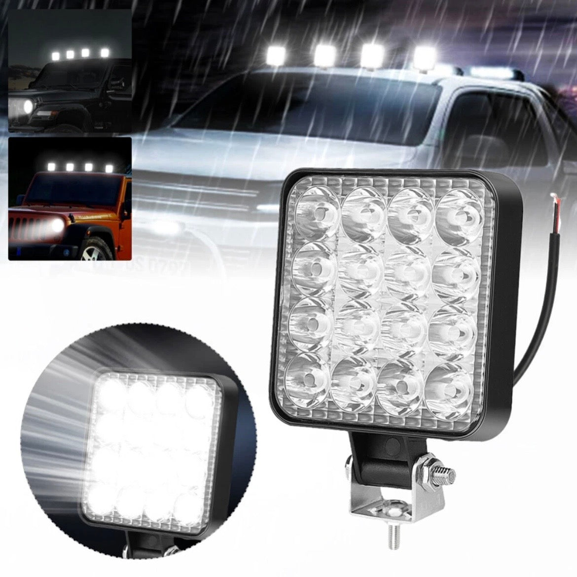 4x LED Arbeitsscheinwerfer KFZ Scheinwerfer Beleuchtung LED