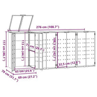 Mülltonnenbox 4x Mülltonnen Tonnen Müllboxen Tonnenbox