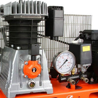 Kompressor 200L 4kW 10bar 400V 2 Zylinder Luftkompressor Riemenantrieb