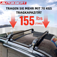 2 x Alu Relingträger Universal Dachträger 150kg Lastenträger