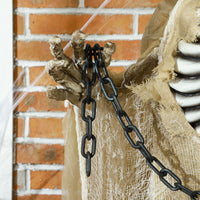 Halloween Dekoration Skelett Hängend Leuchtender Kopf Soundeffekt 90cm