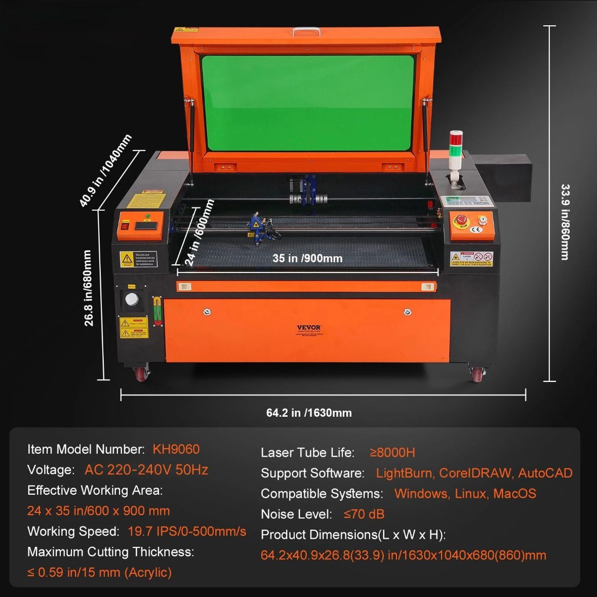 100W CO2 Lasergravierer Schneider Graviermaschine Gravur