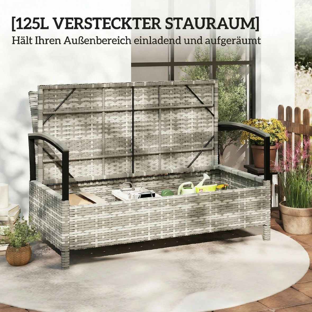 Gartenbank Sitzbank Stauraum Bank Hausbank Garten Spiel