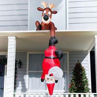 240cm Aufblasbare LED Weihnachtsdekoration Rentier Weihnachtsmann