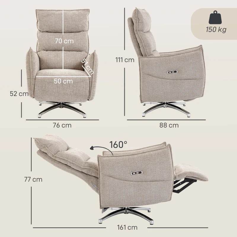 Drehbar Elektrisch Relaxsessel Sessel Massage Möbel Wohnzimmer