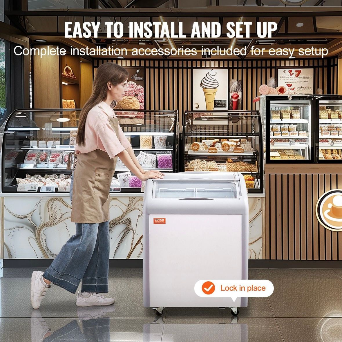 154L Kommerzielle Eisvitrine Gelato Gefrierschrank Eiscreme