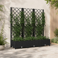 XXL Pflanzkuebel Spalier Rankgitter 120x40x121cm Pflanzkasten Blumenkasten