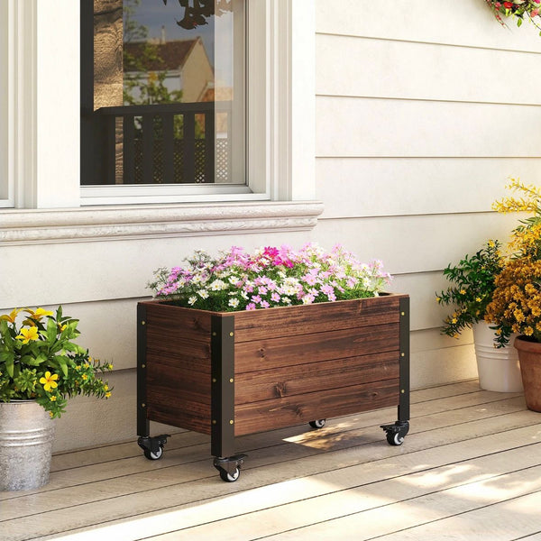 Hochbeet Holz Pflanzbeet Frühbeet Gartenbeet Blumenkasten