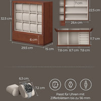 Uhrenbox 14 Uhren Uhrenvitrine Uhrenkasten Uhrenkoffer