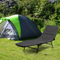 Angelliege Campingliege Verstellbar Feldbett Matratze