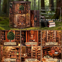 DIY Book Nook Miniatur Bibliothek LED Beleuchtung Dekoration