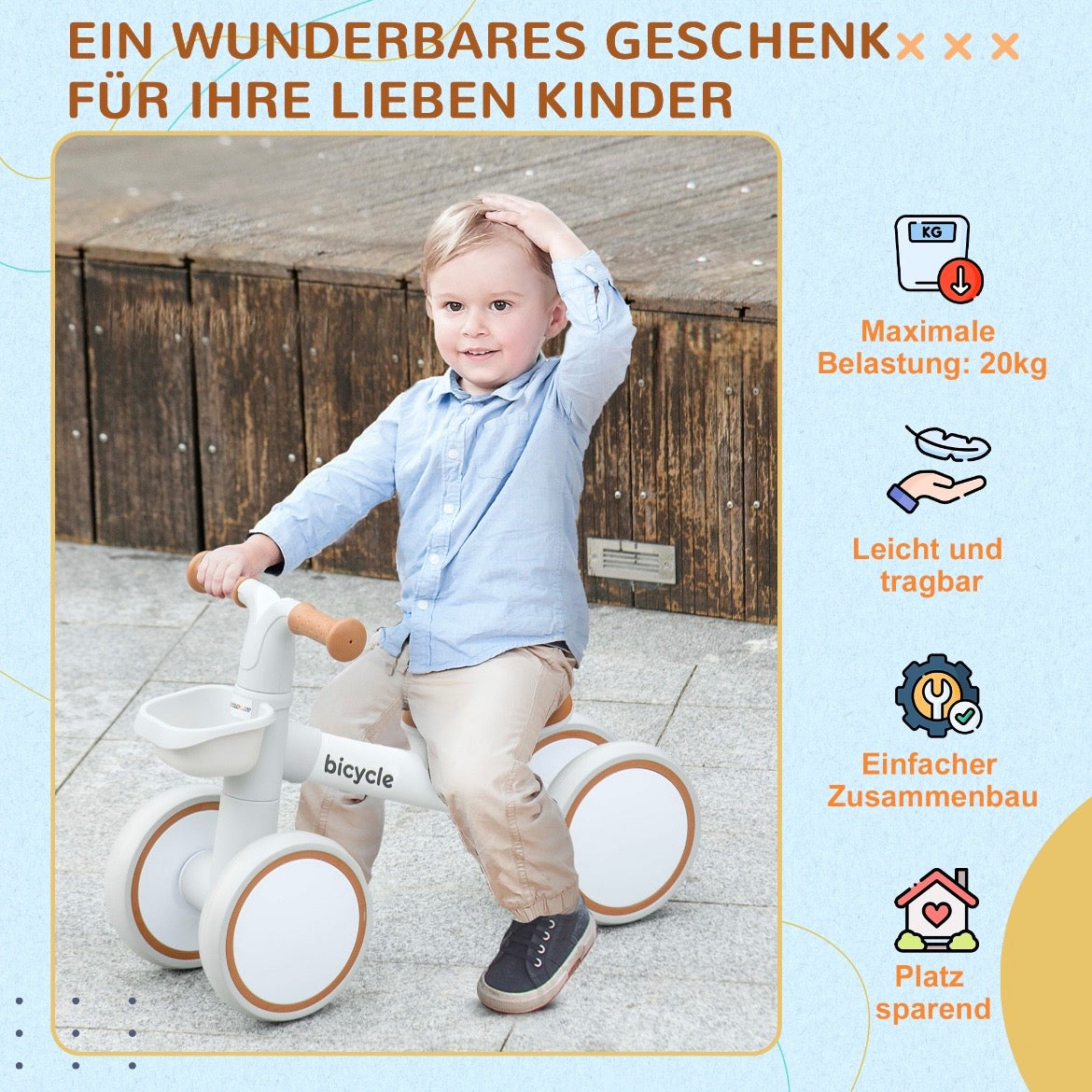 Kinder Laufrad Lauffahrrad Fahrrad 
Outdoor Spielgerät