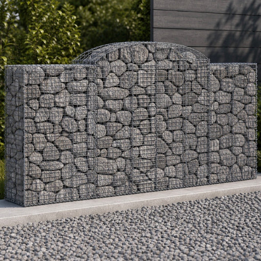 Gabionenkorb Hochbogen Steinkorb Gabione Zaun 300x50x140cm