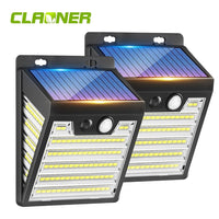 2x LED Solarleuchte Solarlampe Bewegungsmelder Sensor Strahler Lampe Licht