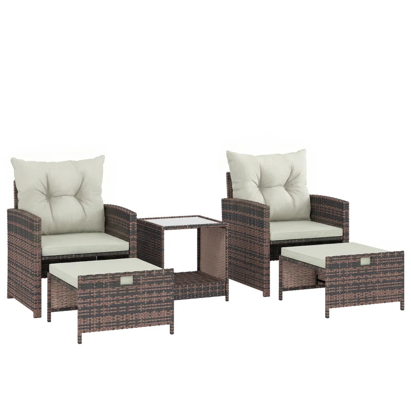 Gartenmöbelset Sitzgruppe 2er Sofa 2 Sessel Beistelltisch