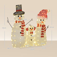Schneemannfamilie LED Weihnachtsbeleuchtung Wetterfest Weihnachtsdeko