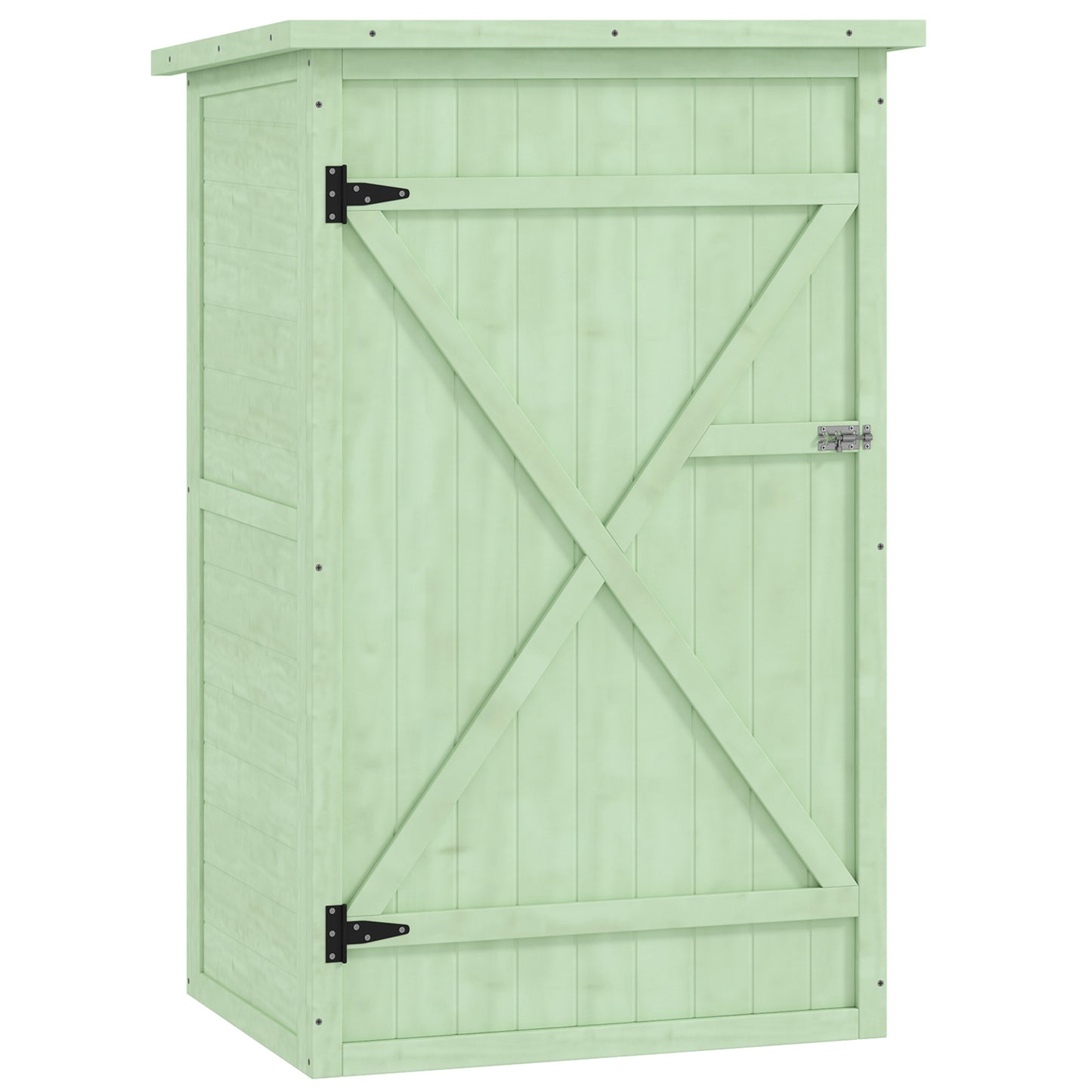 Gartenschrank Holz Abschließbar Geräteschuppen Pultdach 75x56x115cm